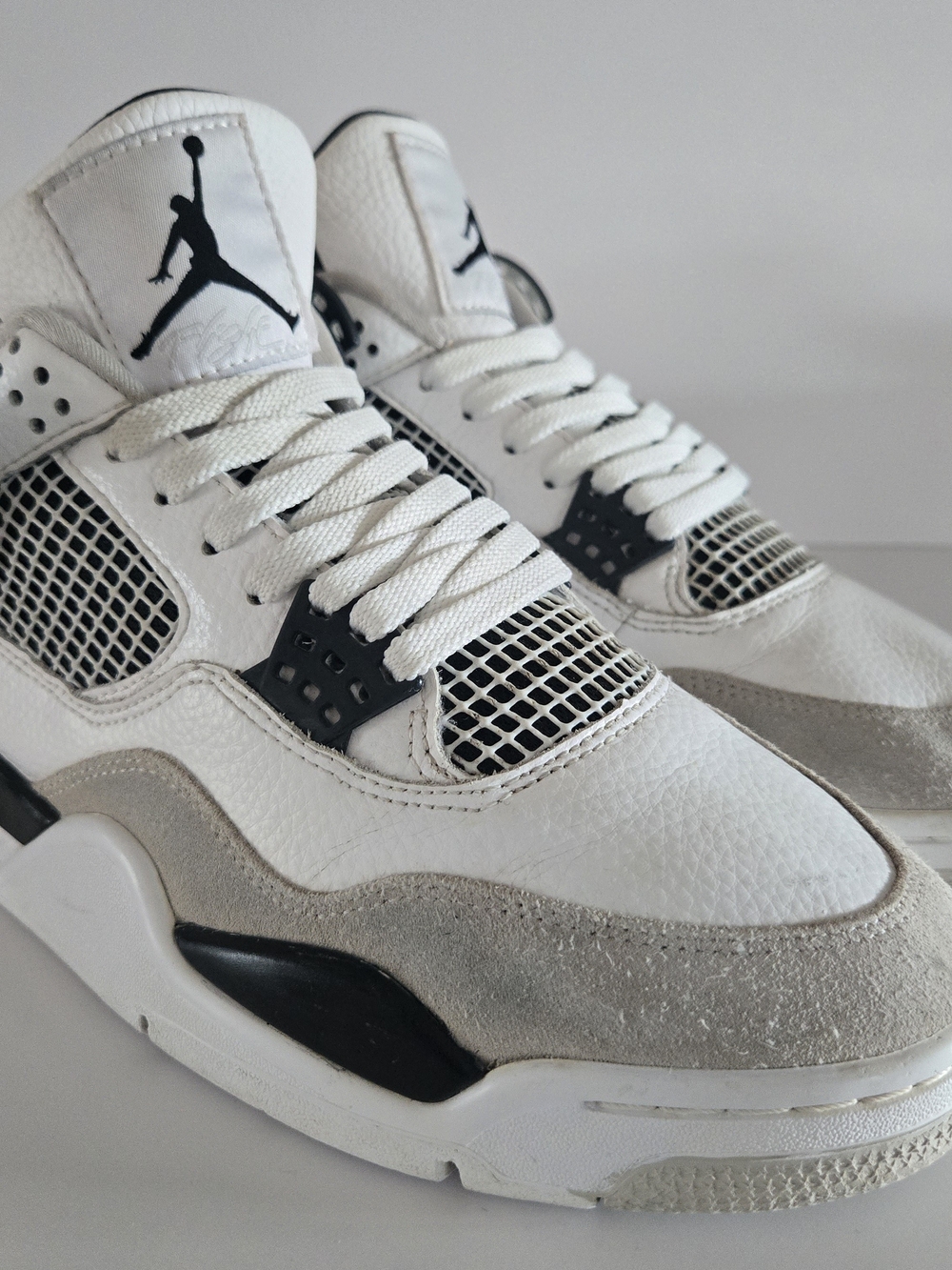Jordan Men's White and Black Retro Sneakers